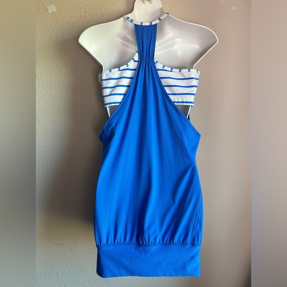 Lululemon No Limited Tank/Bra Combo in Pipe Dream Blue and White Stripes 10 - Picture 7 of 10